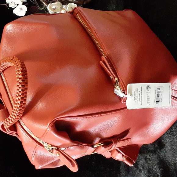 Urban Expressions Handbags - Urban Expressions Rust Robyn Back Pack-Vegan